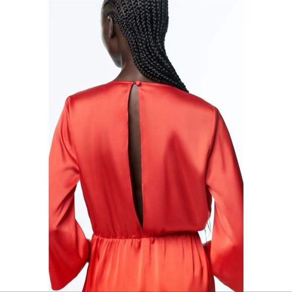 Zara knotted satin effect dress - Picture 6 of 10